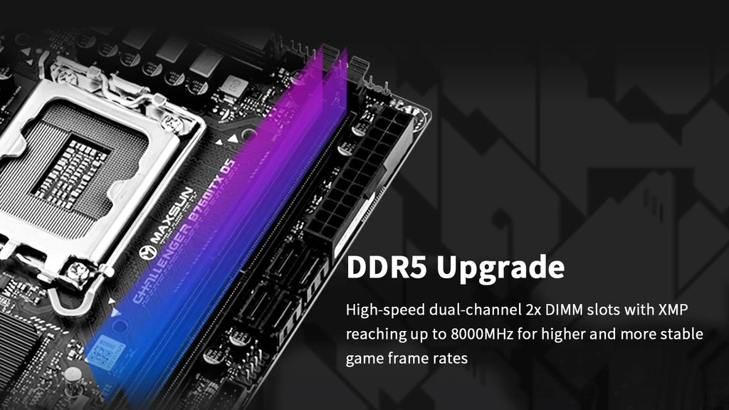 MAXSUN Game Motherboard B760ITX D5 support Intel 14 13 12th generation Core CPU DDR5 M.2 PCIEX16 4.0 Computer components