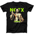 Jesus Never Trust A Hippie NOFX Music Gift Black Tee T Shirt  Summer Men's and Women's Loose and Breathable T-shirt Top