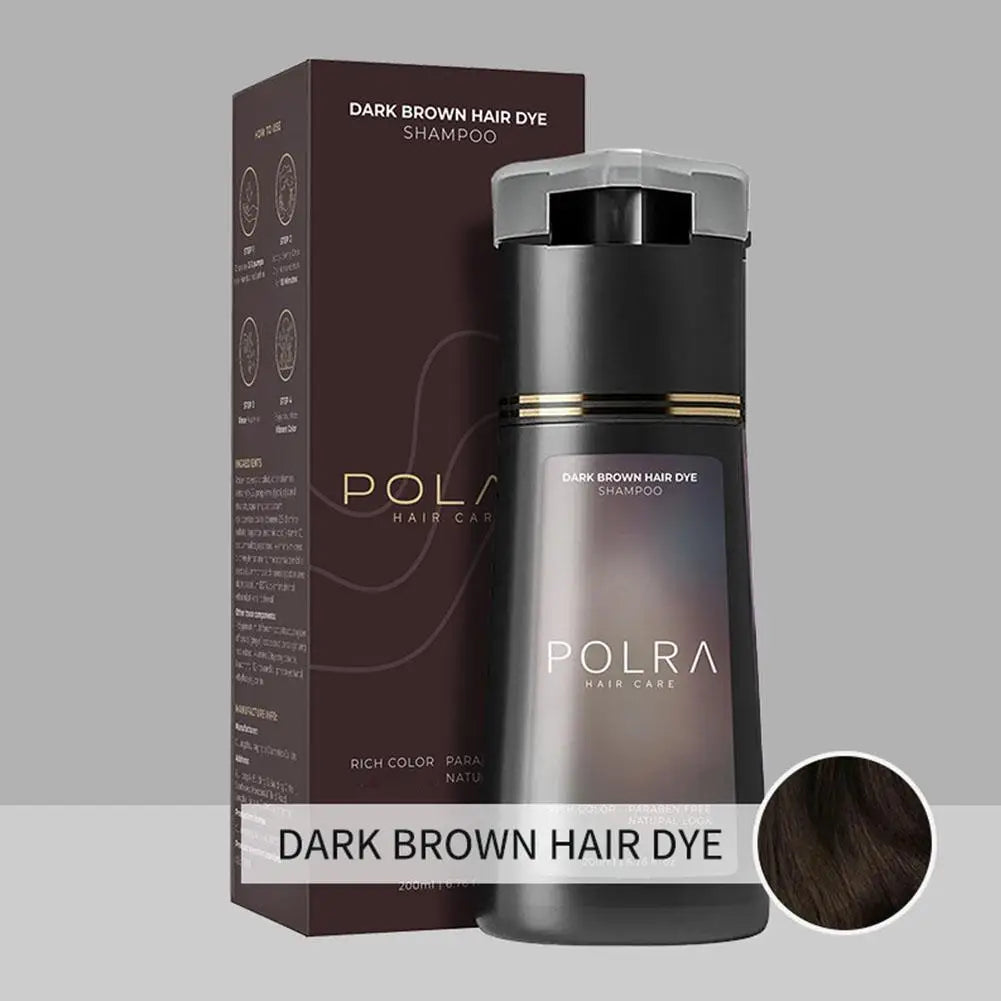 Hair Dye Shampoo Semi Permanent Hair Color Shampoo For Gray Hair Cover Women Men Black Brown Purple  Home Hair Dye Kit