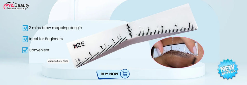 Microblading Eyebrow Design Tools 0-150mm Vernier Calipers Double Rule Scale Plastic Ruler For PMU Eyebrow Measuring Tools Use