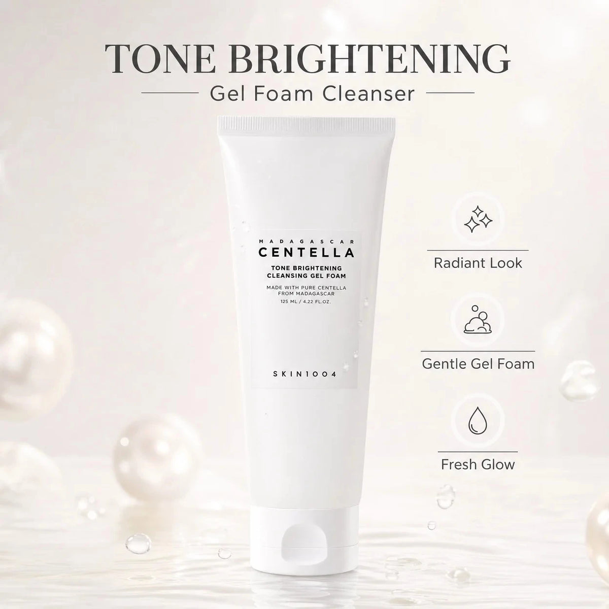 Korean Centella Poremizing Deep Cleansing Foam,Tone Brightening Cleansing Gel Foam,Facial Moisturizing Fresh Cleanser 125ml
