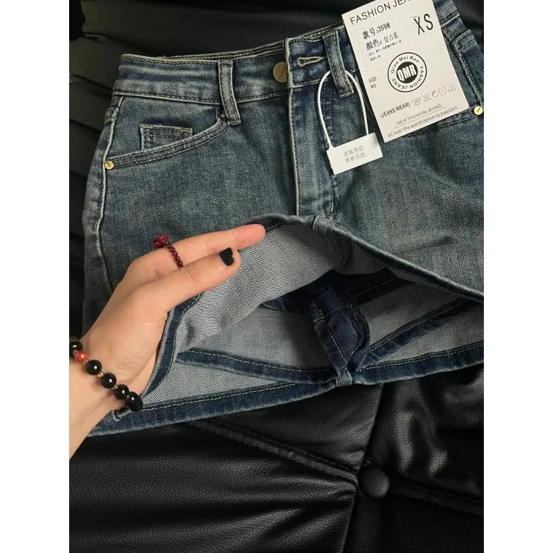 2025 Women's Blue A-line Denim Skirt Y2k Jean Shorts Skirts Harajuku 90s Vintage Mini Cowboy Skirt 2000s Fashion Clothes Summer