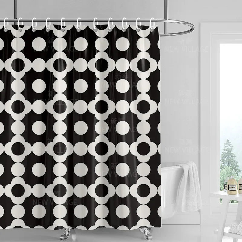 Home decoration shower curtains bathroom waterproof curtain fabric Living Room Modern Nordic Modern geometric pattern simple