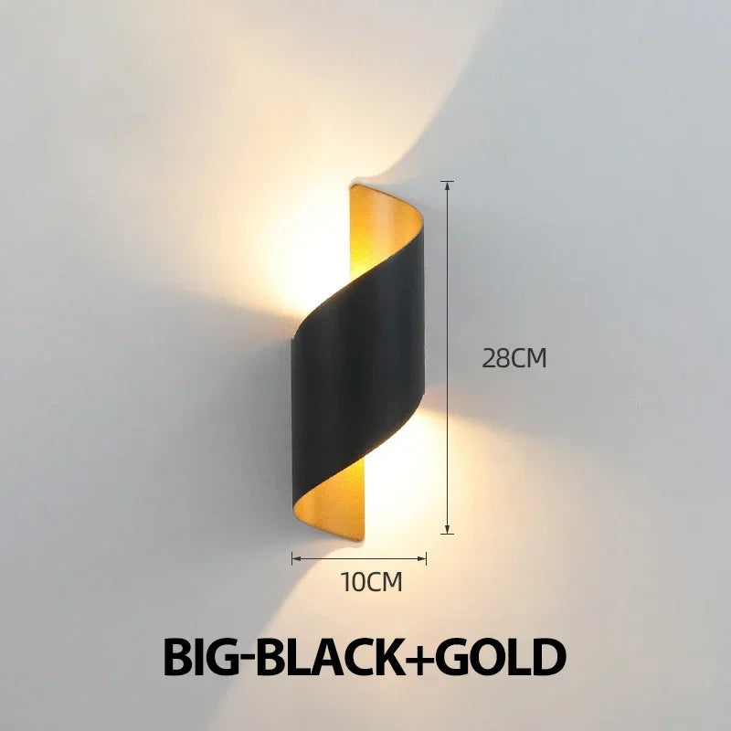 LED Wall Lamp 10W Indoor Wall Lights Waterproof Outdoor Modern Nordic Sconce Lamp Interior Wall Light Home Decor