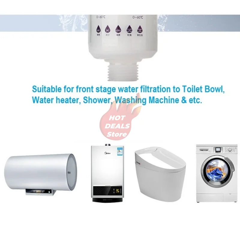 5'' PRE FILTER Water Filter Cartridge Washing Machine Filter Water Filter Replacements for Toilet Shower Water Heater Pre-filter
