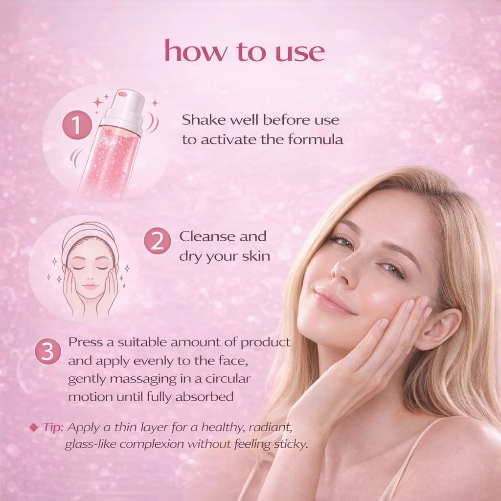 PDRN Pink Collagen Bubble Serum Glow Firming Serum with 99% Purity PDRN & Low Molecular Collagen Lightweight Fast-Absorbing