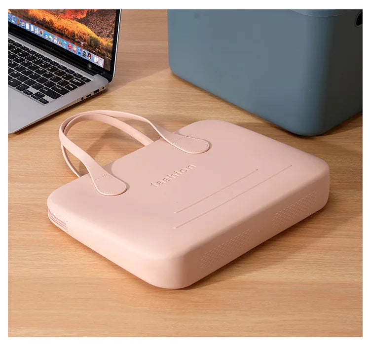 Morandi Colorful Computer Hand Bag Light Trendy 14 Inch Laptop Bag for Girls Student Portable EVA Waterproof Handbag