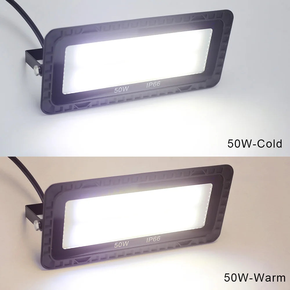 LED Flood Light 100W 200W IP66 Waterproof Outdoor Lighting Garden Street Lighting COB Floodlight Spotlight Wall LED Floodlight