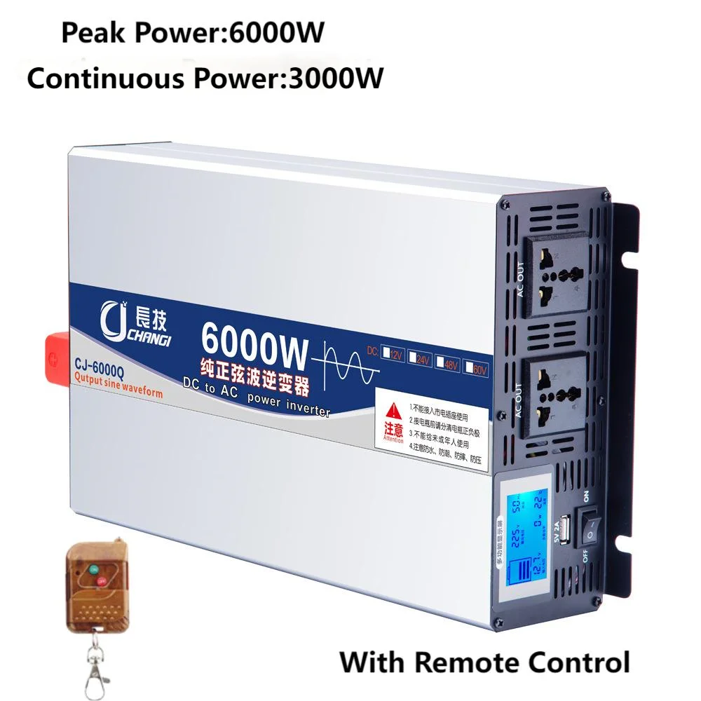 Pure Sine Wave Inverters 10000W 12000W Power Car Solar Inverter 12V 24V 48V 60V 72V to AC 110V 220V,50Hz,60Hz Voltage Converter