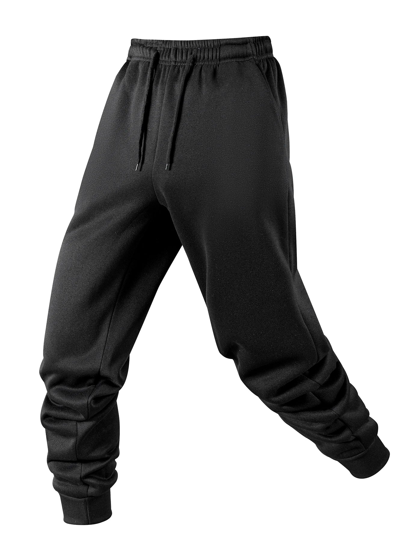 Men's Casual Pants Autumn Winter Fleece Sweatpants Men Running Jogger Sports Gym Trousers Fashion Solid Color Workout Long Pants