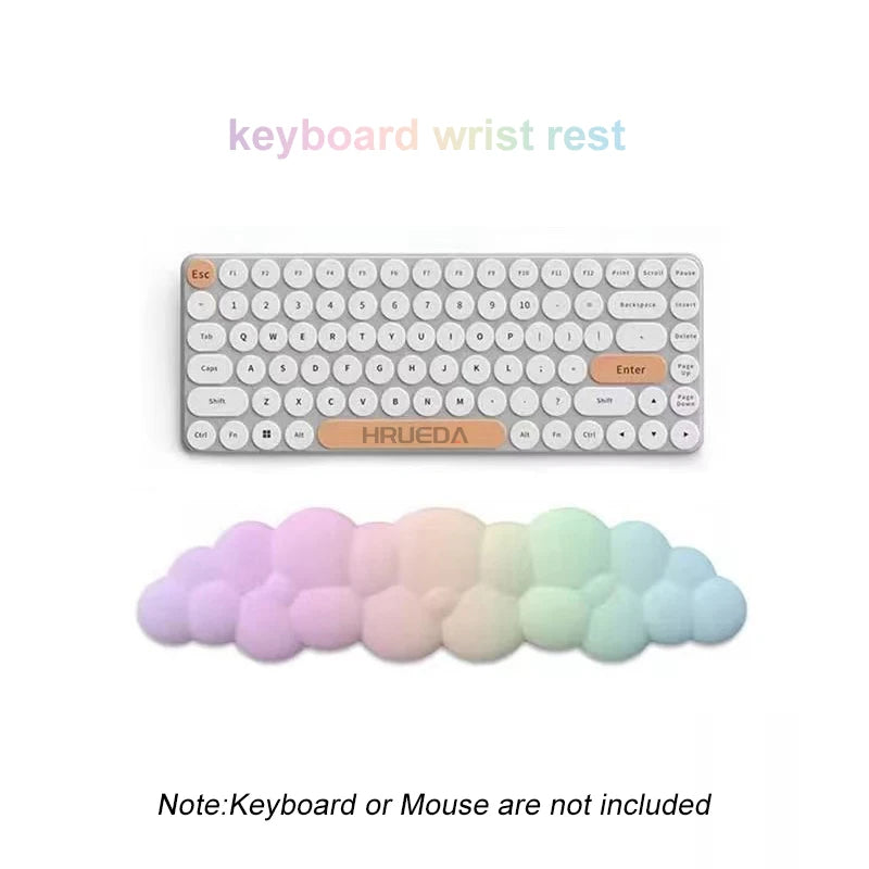 Cloud Gradient Gaming Keyboard Pad Wrist Pad Cloud Wrist Pad Mouse Pad Ergonomic Laika Foam Memory Non-Slip Support Office