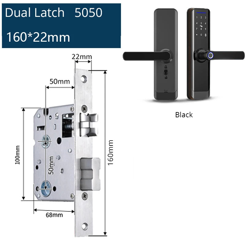 Zemismart Zigbee Fingerprint Door Lock Work with Tuya IC Card Key Password App Unlock with Doorbell Security Mechanical Lock