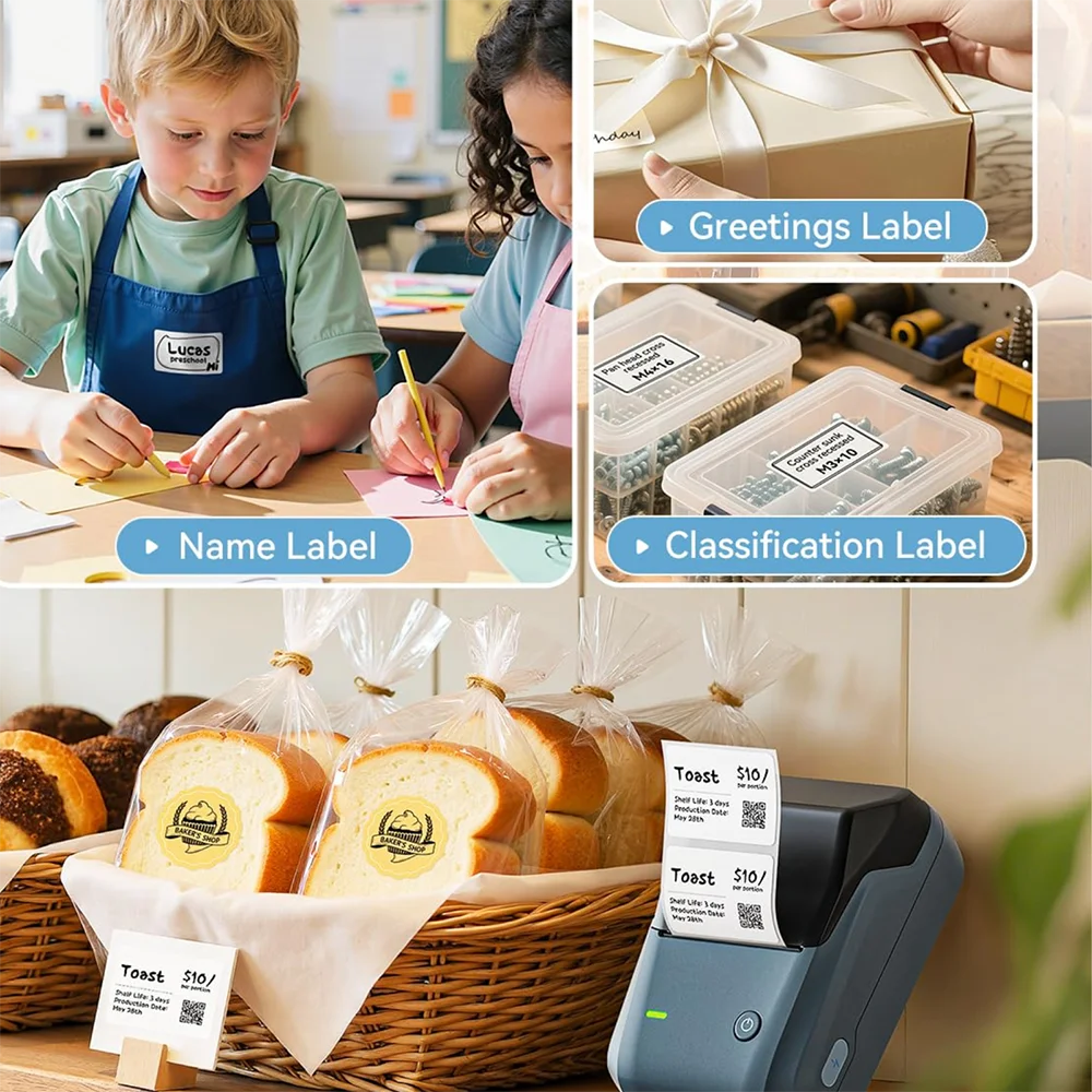 Niimbot B1/B1 Pro Inkless Label Printer Wireless Self-adhesive Label Maker DIY Price Tag Barcode Printing for Home Business