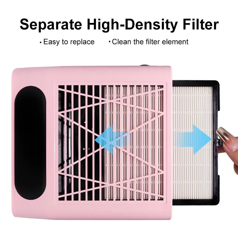 Nail Dust Collector Manicure Machine Tools Strong Power Nail Vacuum Cleaner With Remove Filter Nail Extractor Fan Nail Art Tool