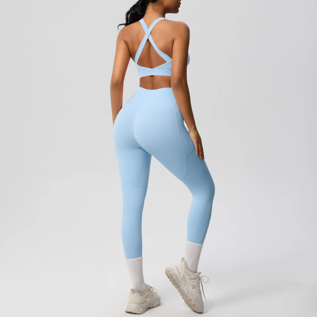 Yoga Suit Sports Set Womens Sportswear Sports Women's Yoga Bra Tummy Control Slimming Booty Leggings Women's Tracksuit