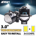SANVI Car LK8 Bi LED Projector Lens Headlight 12V 120W Hella 3R G5 For H4 H7 9005 9006 LED Light Retrofit Car Accessories