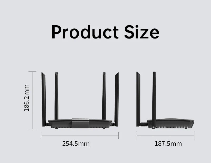 Plery 1200Mbps 4G LTE Cat6 Router 2.4+5.8GHz WiFi5 Wireless 5*Gigabit Ports VPN Support Nano SIM/eSIM Card 4G Routers EU Plug
