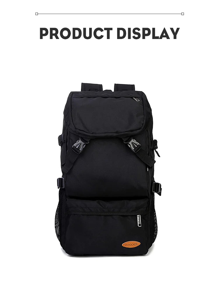 55L Outdoor Waterproof Large Capacity Oversized Hiking Bag Sport Climbing Travel Backpack for Men Women, Lightweight Luggage Bag