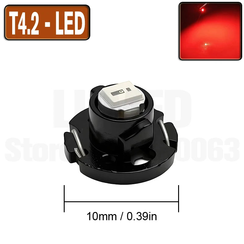 10pcs T3 T4.2 T4.7 T5 LED Car light Bulb Luces LED Para 1 LEDs 2835 5050 SMD Auto Interior Side light