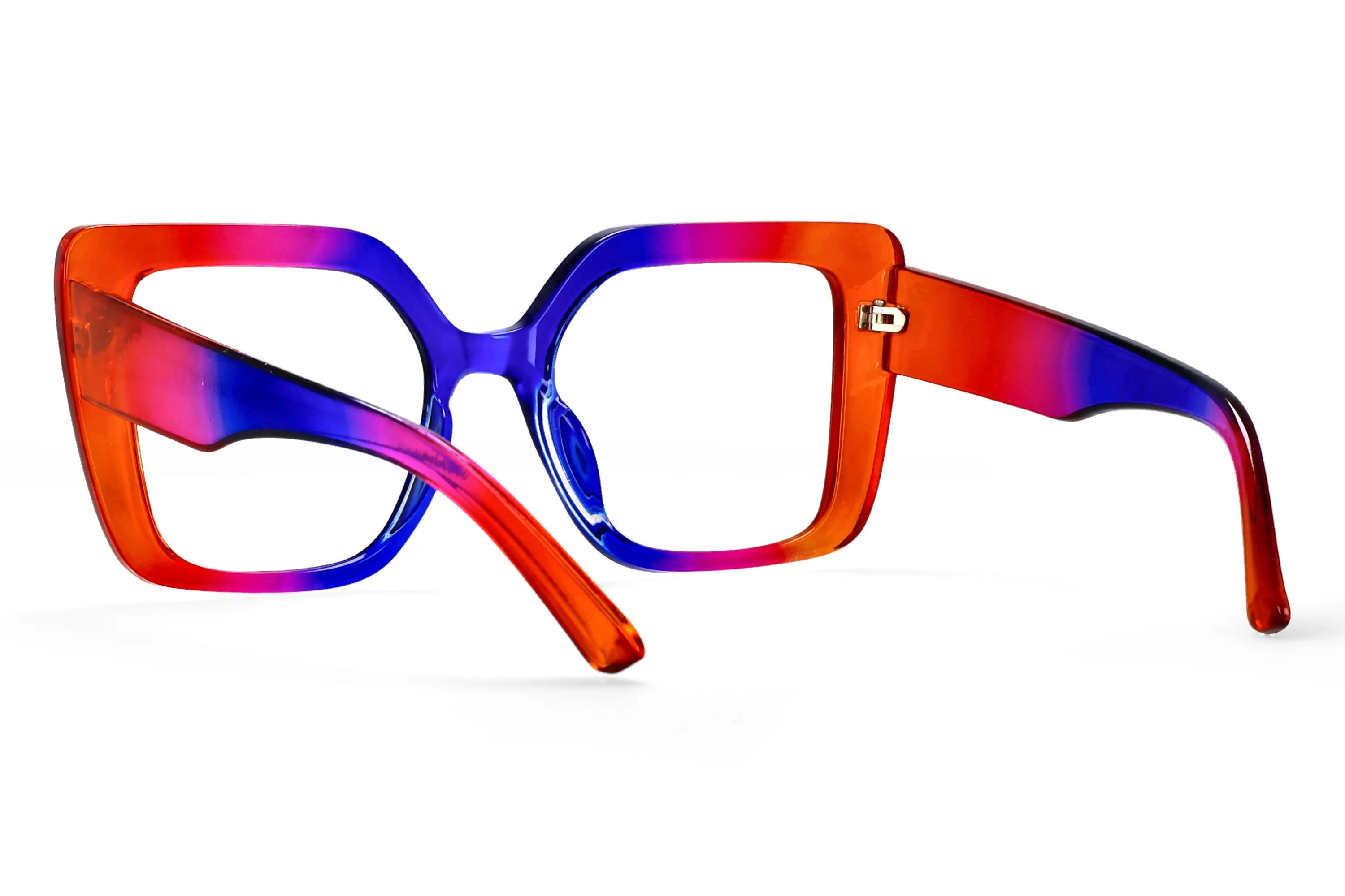 R56982 Colorful Large Size Reading Glasses Lady Trend Splicing Color Presbyopic Eyeglass Universal Prescription Spectacles Frame