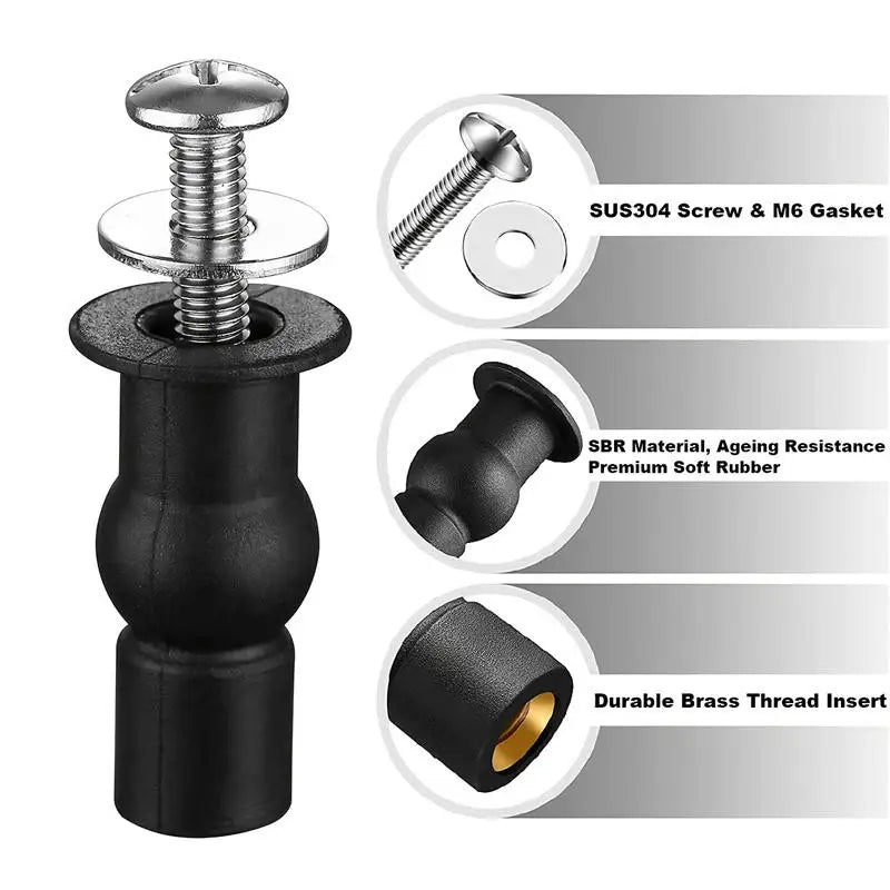 2/4pcs Expansion Screw Toilet Seat Top Fix Seat Hinge Hole Fixings Well Nut Screw Rubber Back To Wall Toilet Cover Accessories