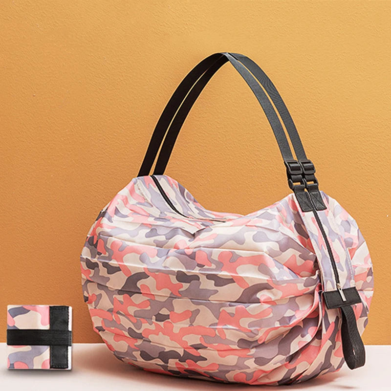 Portable Shopping Bag Large Capacity Foldable Storage Shoulder Bag Travel Handbags With Handle Outdoor EDC Camp Beach Bag