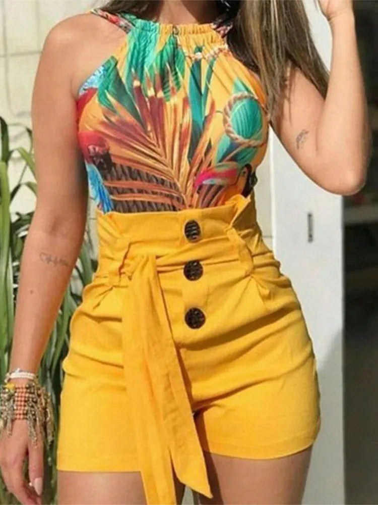 2026 Fashionable slim fit sexy high waisted belt shorts