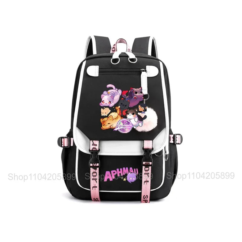 Aphmau Anime Backpack for Teenager Back To School Bookbags Fashion Trend Student Laptop Bagpack