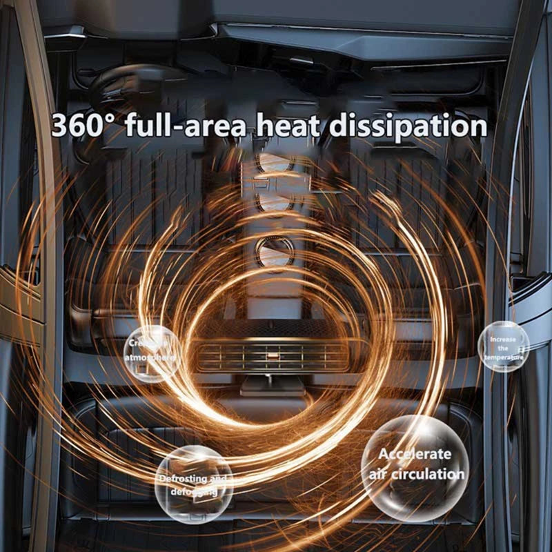 Electric Car Heater Air Cooler Fan 12V Portable Demister Defroster Heating Fan 200W Dryer Windshield Defogging Accessroie