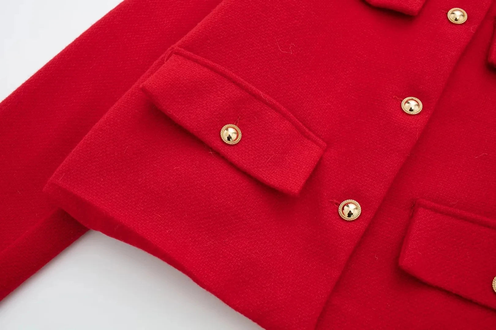 HH Women Vintage Solid Coat Button Long Sleeve O Neck Jacket With Pocket 2024 Spring Elegant Female Casual Outerwear Jakcet