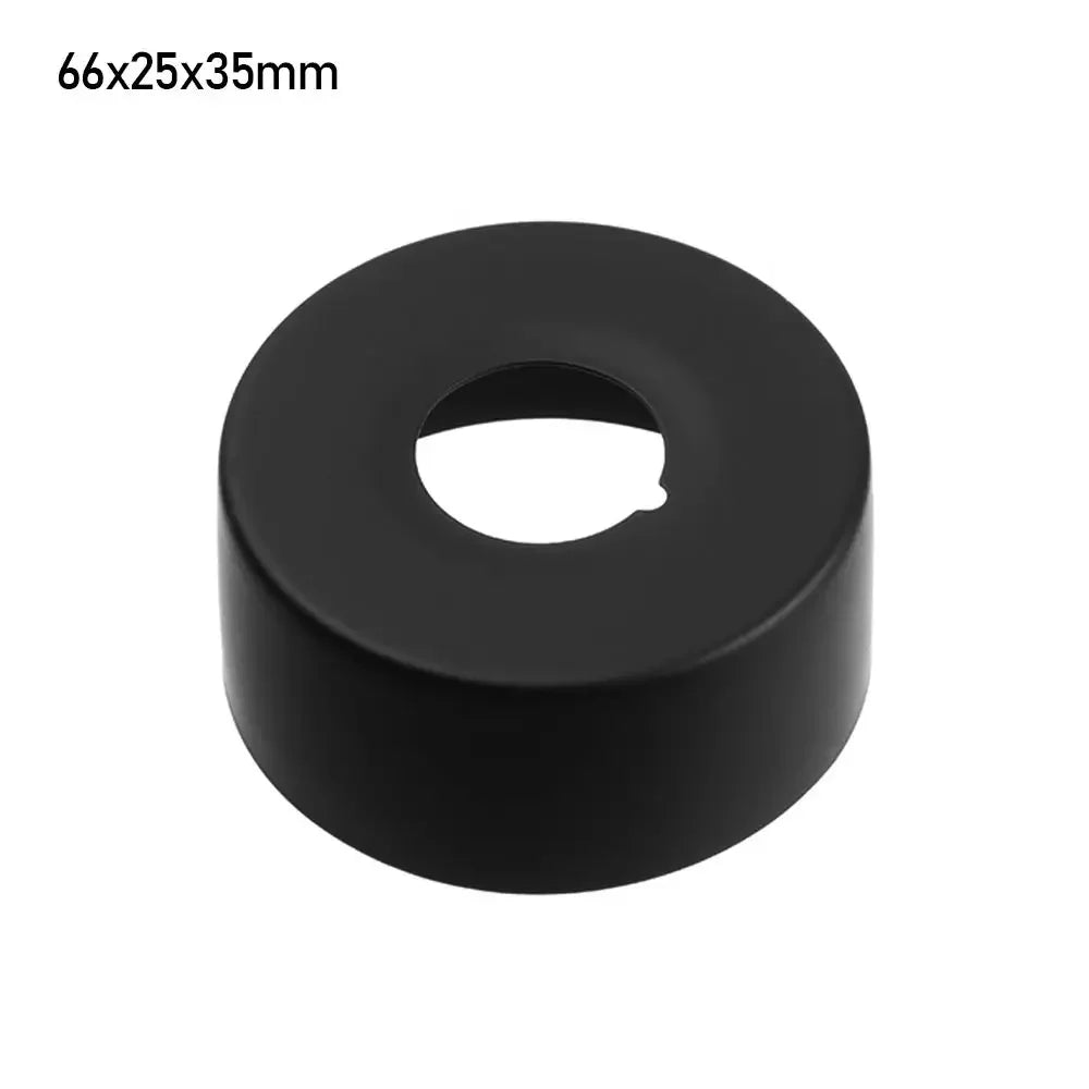 Black Shower Faucet Decorative Cover Chrome Finish Stainless Steel Wall Flange Water Pipe Wall Covers Bathroom Faucet Accessory