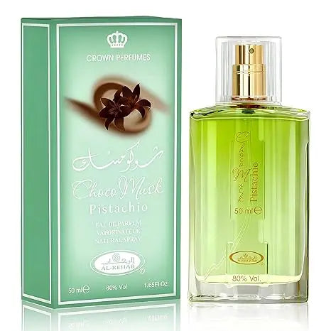 AL ‑ REHAB Choco Musk Pistachio perfume, 50ML, nut pistachios collide with silky chocolate, pistachios, chocolate, milk musk, fresh and delicious flavor,