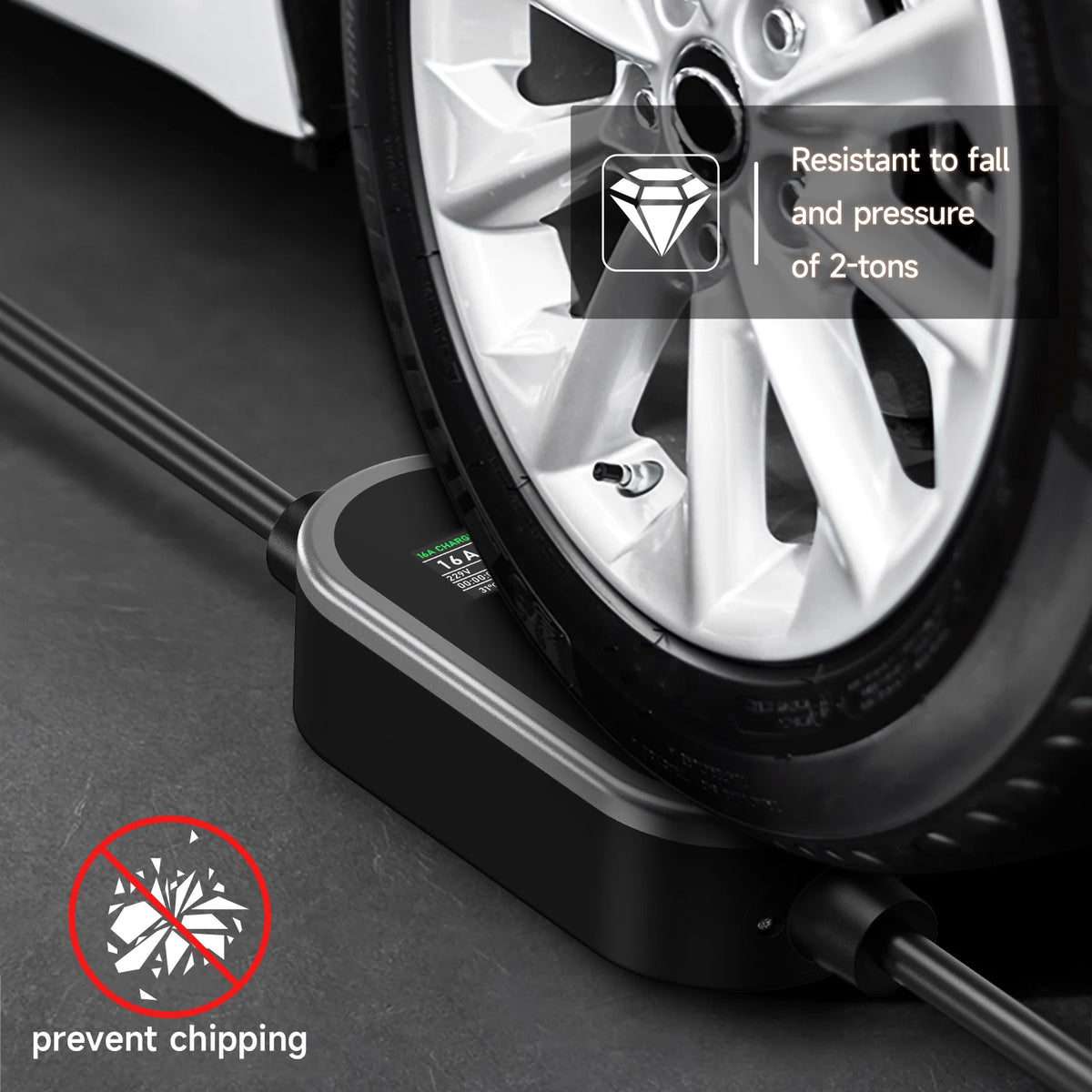 AFEEV Electric Car Charger Type2 Portable Charger 3.5KW 16A Type 1 EVSE EV Charger GBT Wallbox WiFi APP Bluetooth Control