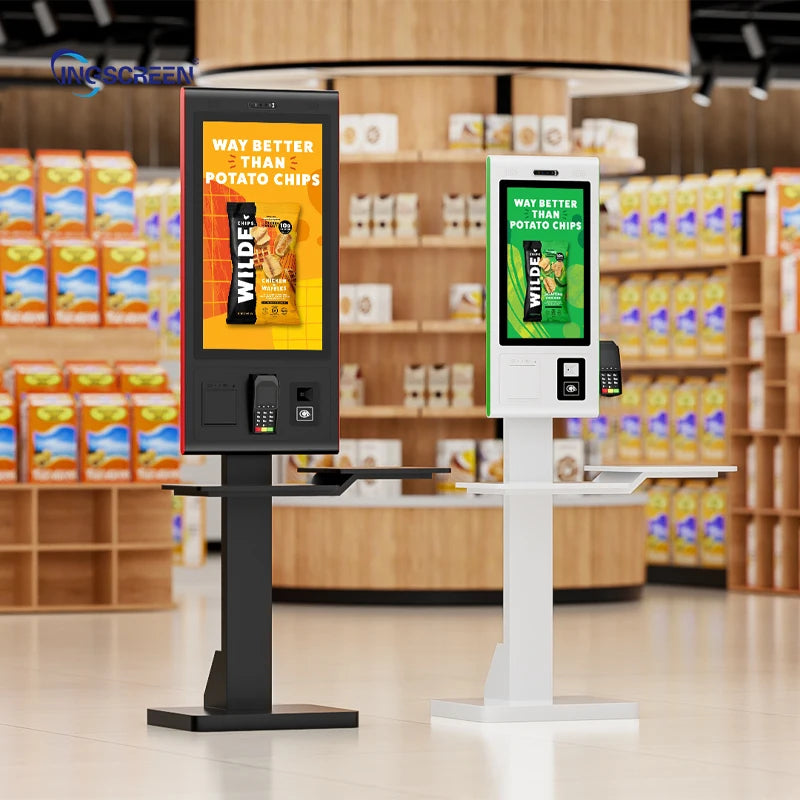INGSCREEN Interactive Self Service Payment Kiosk Automatic Touch Screen Kiosk Self Ordering Machine for Restaurant