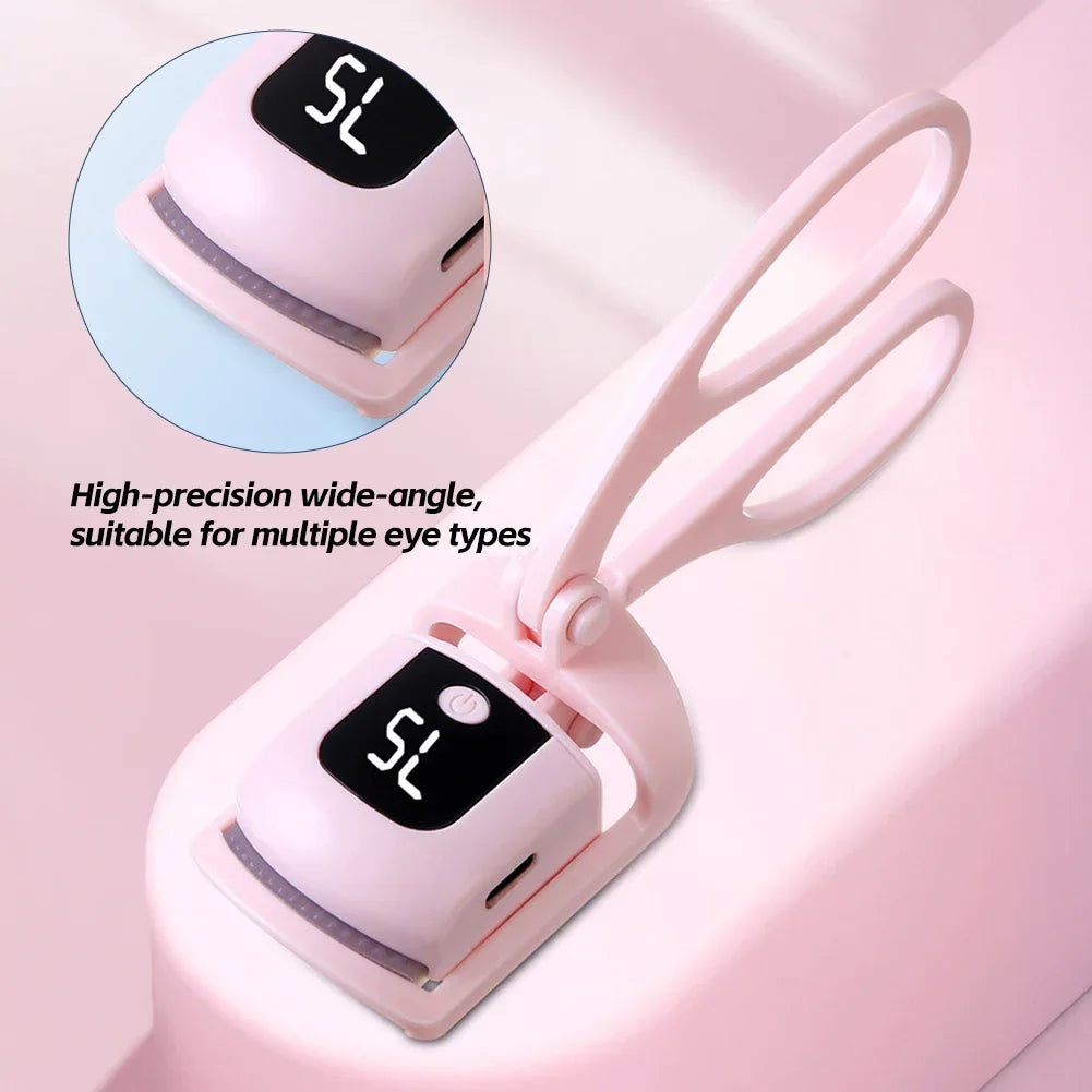 Electric Heated Eyelash Curler USB Rechargeable Eyelashes Curler Quick Heating Natural Curler Long Eyelash Lasting Makeup