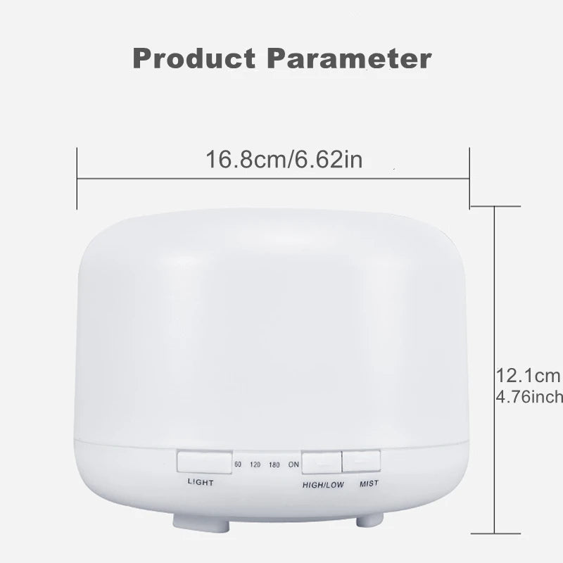 Aroma Diffuser Air Humidifier, Quiet 5-in-1 Premium Humidifier, Home Fragrance Aroma Diffuser with 7 LED Color Changing Light