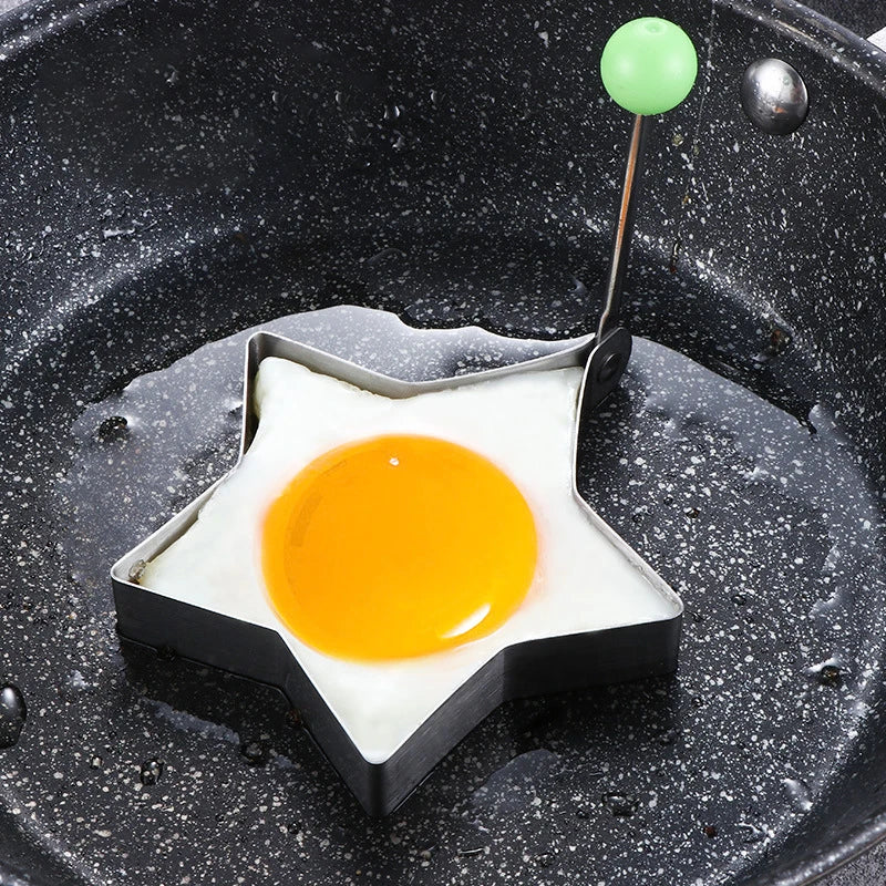Stainless Steel Egg Frying Machine Heart Shaped Breakfast Fried Egg Pancake Shaper Omelette Mold Baking Model Kitchen Gadgets