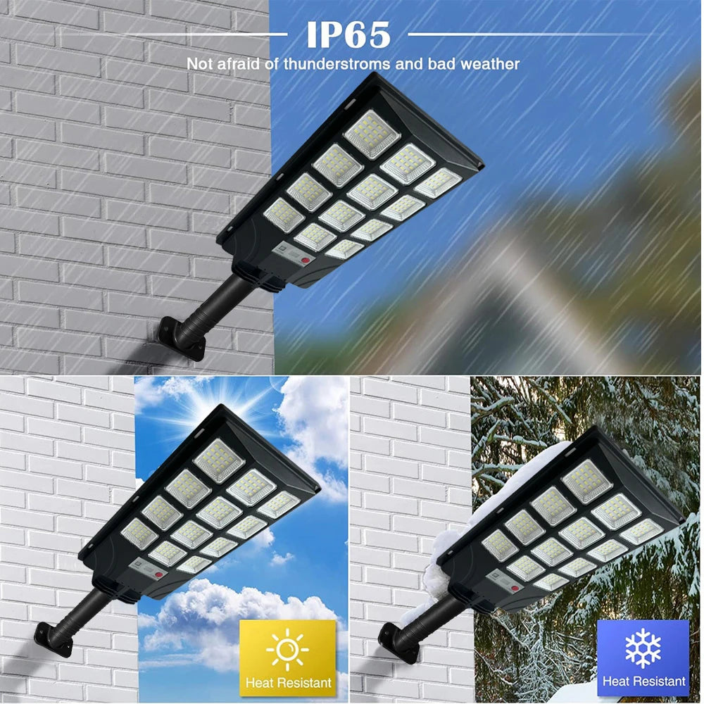 2X 3000LM Super Powerful LED Solar Light Outdoor IP65 Motion Sensor Super Bright Outdoor Solar Wall Lamp Garden Street Spotlight