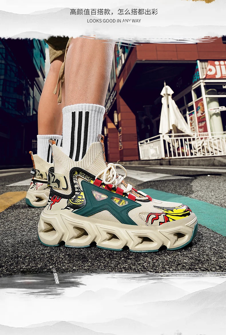 Men's Breathable Casual Sneakers Luxury Fashion Running Trainer Unisex Comfortable Wear Tenis Race Shoes