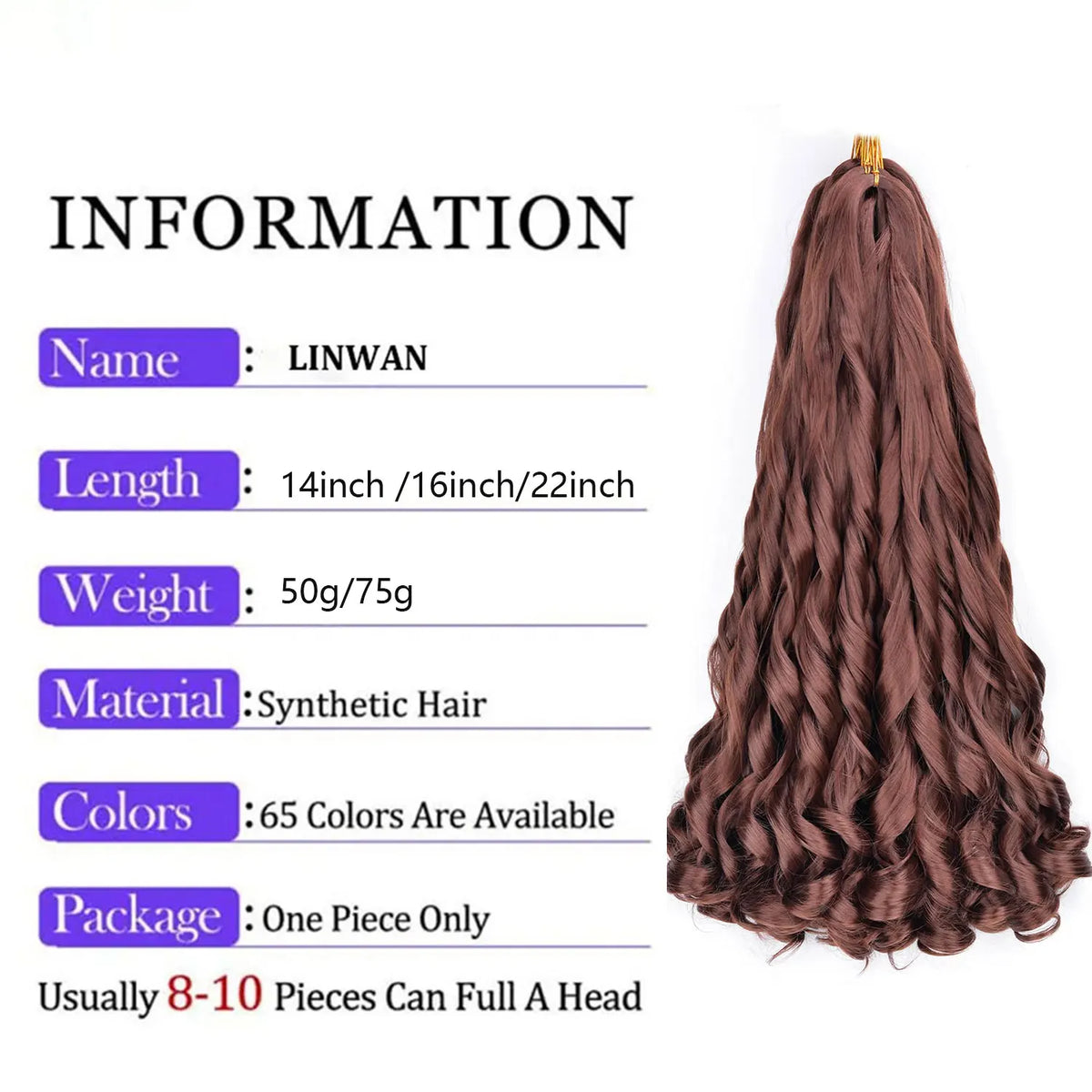 16Inch French Curls Braiding Hair Synthetic Spiral Curls Braids Hair Extensions Pre Stretched Loose Wave Braiding Hair For Women