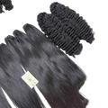 Premium Raw Vietnamese Human Hair Natural Straight Double Drawn Burmese Curly Weft Extensions