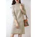 Cashmere Women's Sweater Knitted Dresses 100% Merino Wool Ladies Autumn Warm Elegant Dress Winter Female Pullovers Casual Skirts