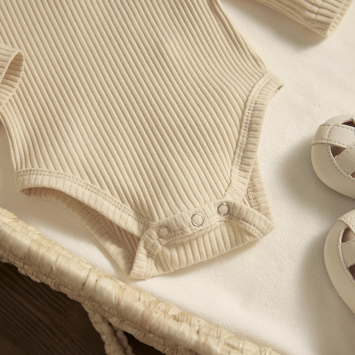 ma&baby 0-24M Spring Fall Newborn Baby Girls Romper Infant Knit Ruffle Jumpsuit Soft Long Sleeve Solid Color  Clothing