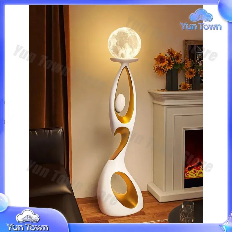 Art Floor Lamp for Living Room Bedroom Sofa Side Decorative Ambient Light Medieval Style High End Light Luxury Standing Lamp