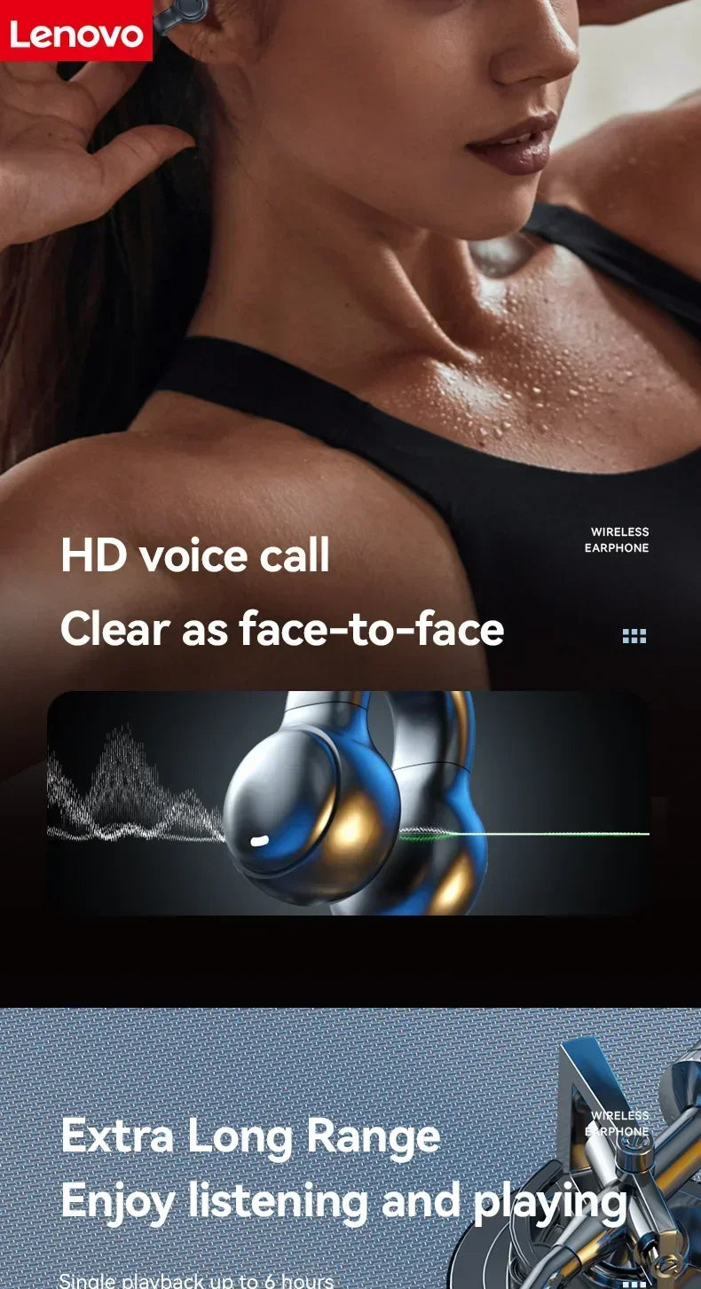 Lenovo Original M47 Wireless Earbuds Bluetooth Headset Charging Earphones Bone Conduction Headphones
