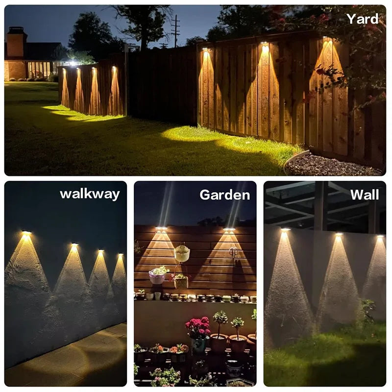 Solar LED Light Outdoor Waterproof Garden Decor Solar Powered Lamp Super Bright Villa Door Number Balcony Sunlight Wall Lighting