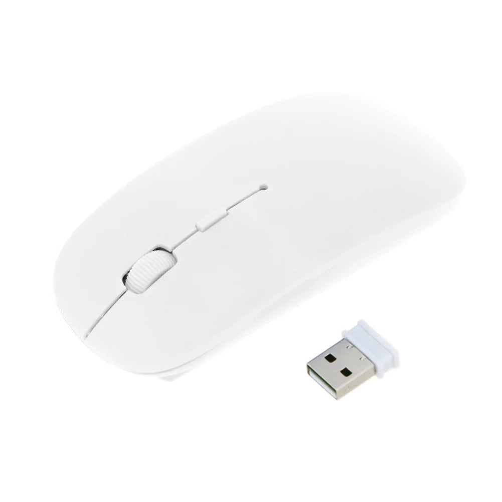 Portable Creative Mini Ultra Slim Cute Wireless Bluetooth Mouse 2.4G Receiver Laptop Gaming Mice PC 1000dpi Computer Accessories
