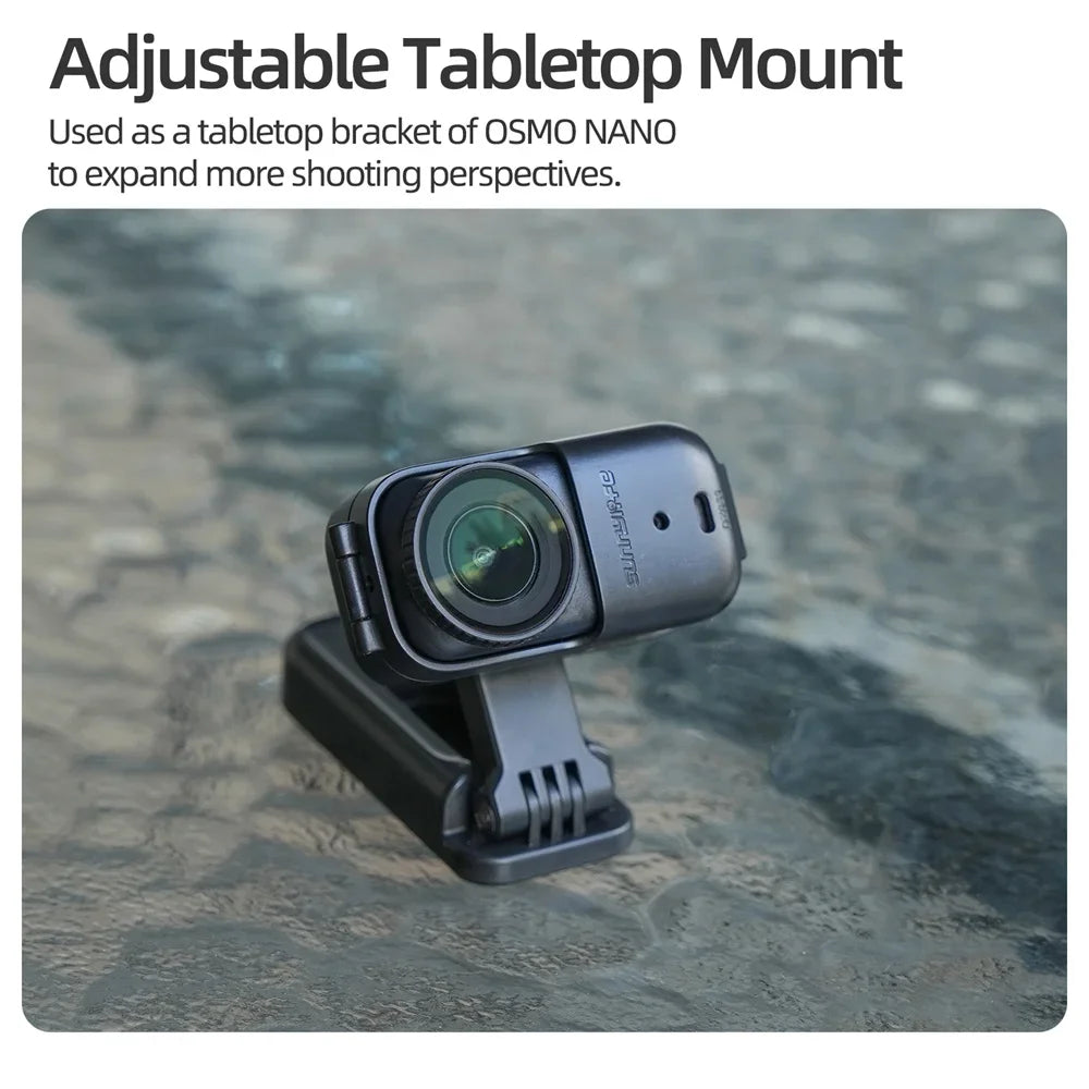Sunnylife For DJI Osmo Nano Magnetic Base Adjustable Desktop Bracket Mount Foldable Extension Frame Camera Accessories