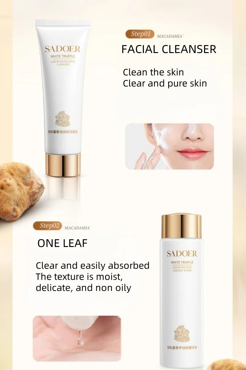 White Truffle Skin Care Six-Piece Set, Rich in Centella Asiatica Extract, Niacinamide and Other Skin-Friendly Ingredients, Paired with Various Beautifying and Moisturizing Ingredients to Replenish the Skin's Moisture, Leaving