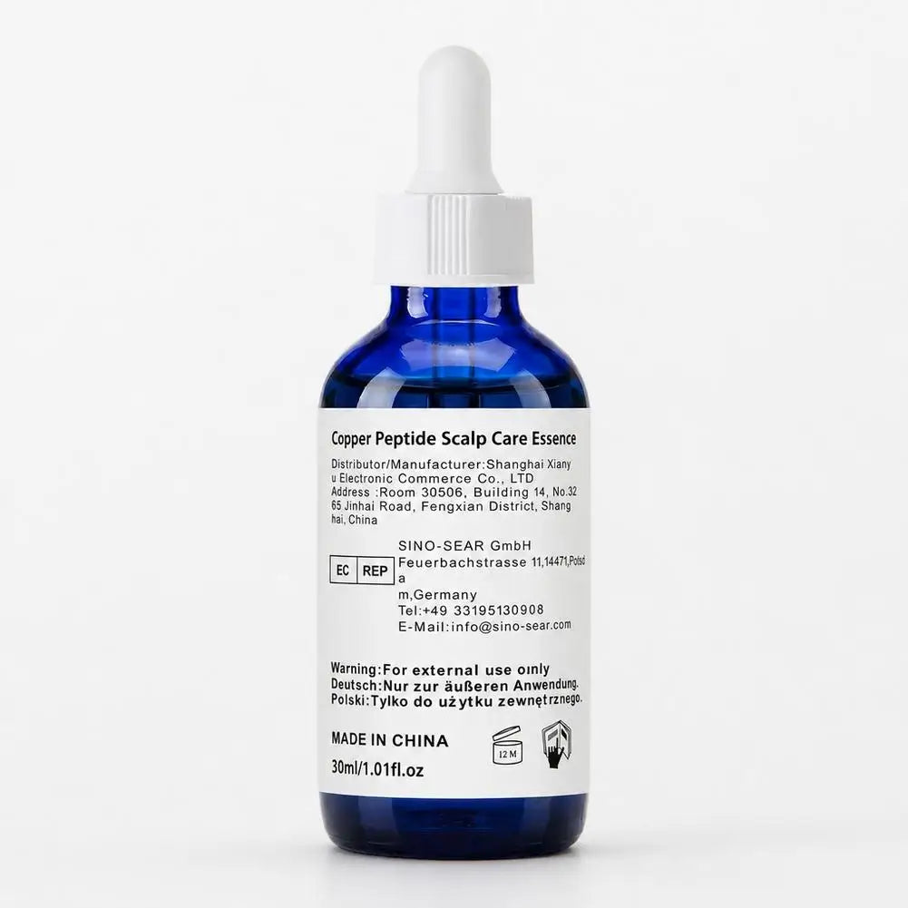 60ml GHK Cu Copper Peptide Hair Serum Hair Deep Nourishment Fast Absorbing Moisturizing Strengthen Roots Non Greasy